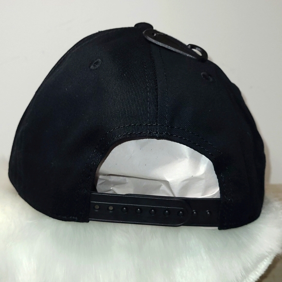 Nirvana Embroidered Smiley Black Cotton Adjustable Baseball Cap Unisex NWOT - Picture 7 of 13